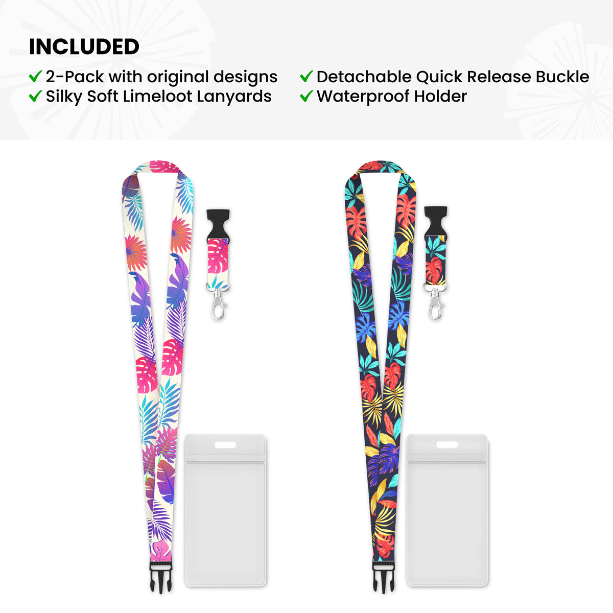 Cruise Lanyard, 2-Pack Nautical Theme, Floral