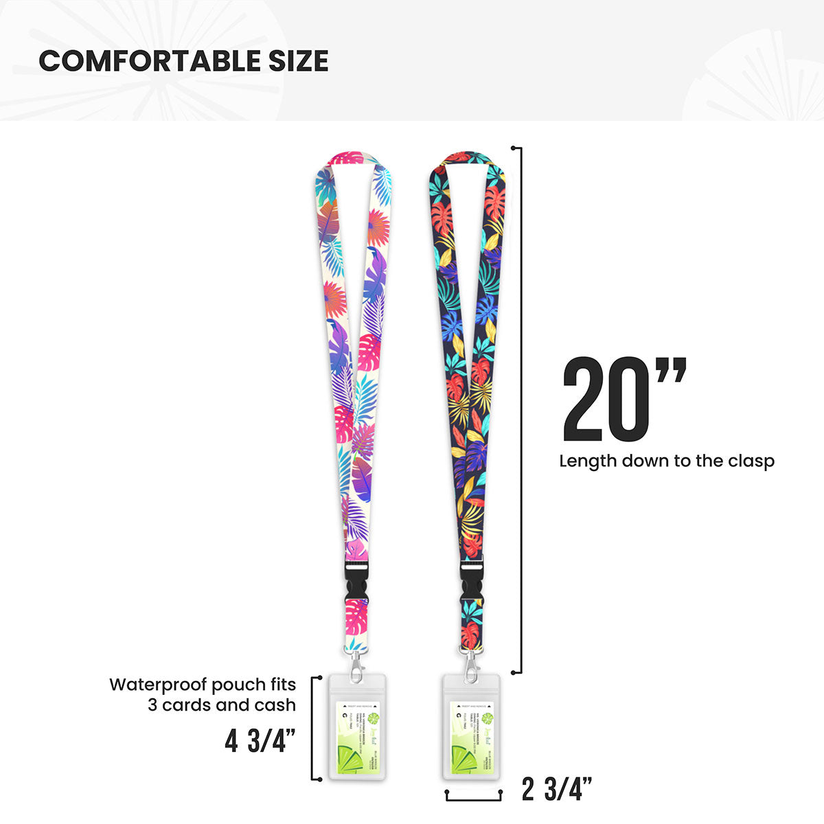 Cruise Lanyard, 2-Pack Nautical Theme, Floral
