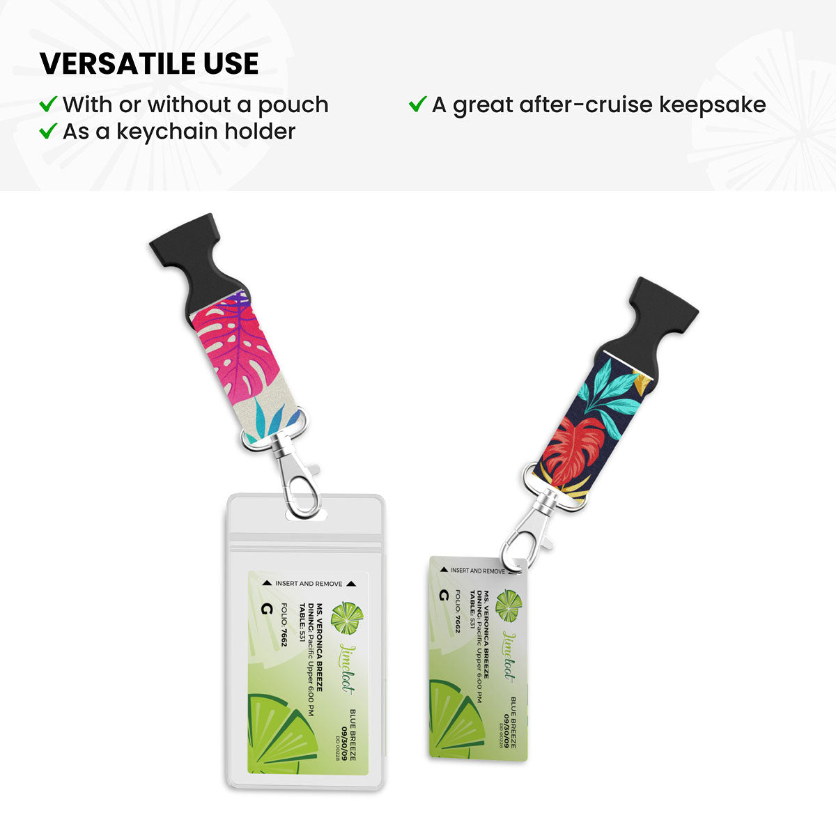 Cruise Lanyard, 2-Pack Nautical Theme, Floral