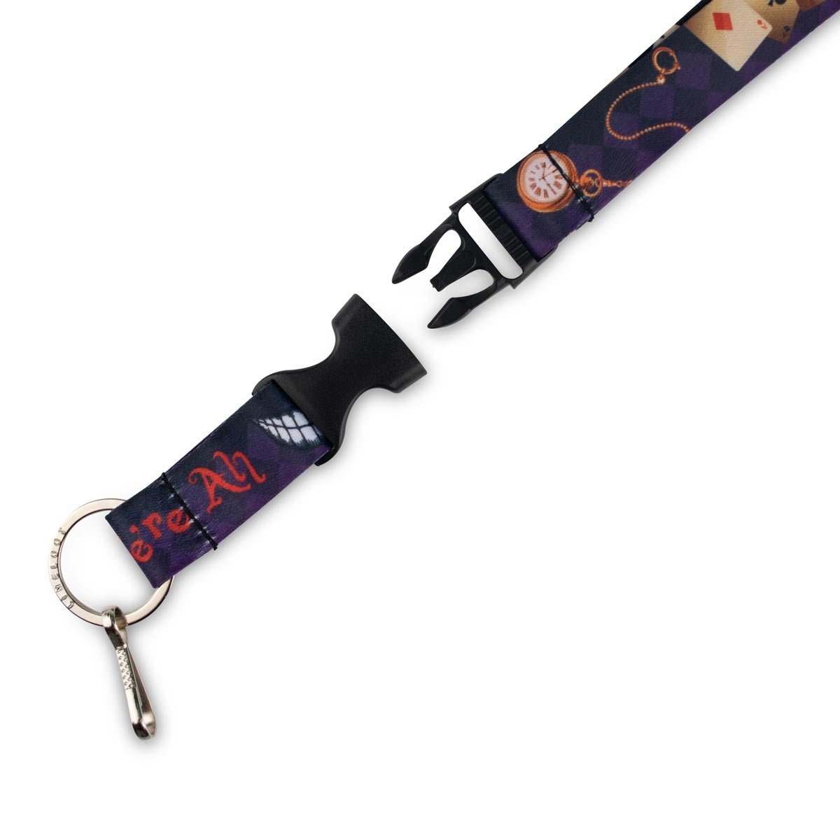 Alice in Wonderland We are All Mad Here Lanyard - 3 - Limeloot