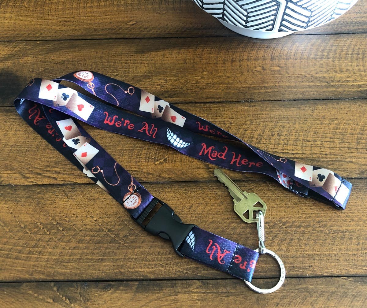 Alice in Wonderland We are All Mad Here Lanyard - 2 - Limeloot