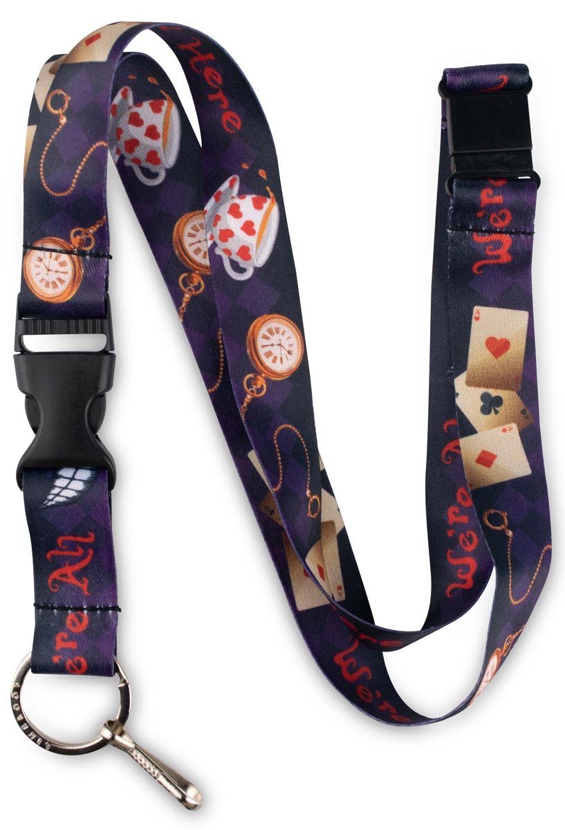 Alice in Wonderland We are All Mad Here Lanyard - 1 - Limeloot
