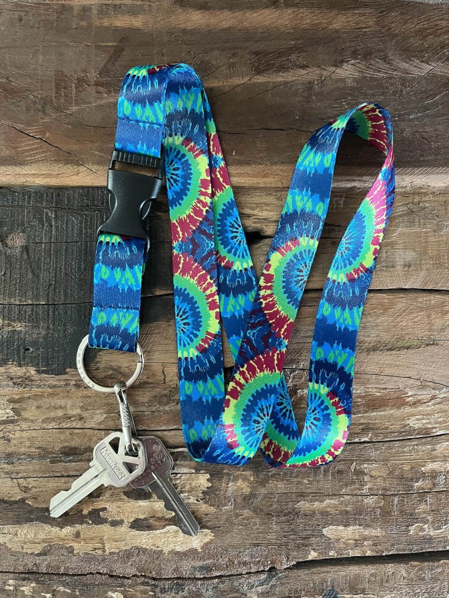 Dark Tie Dye Lanyard - 2 - Limeloot