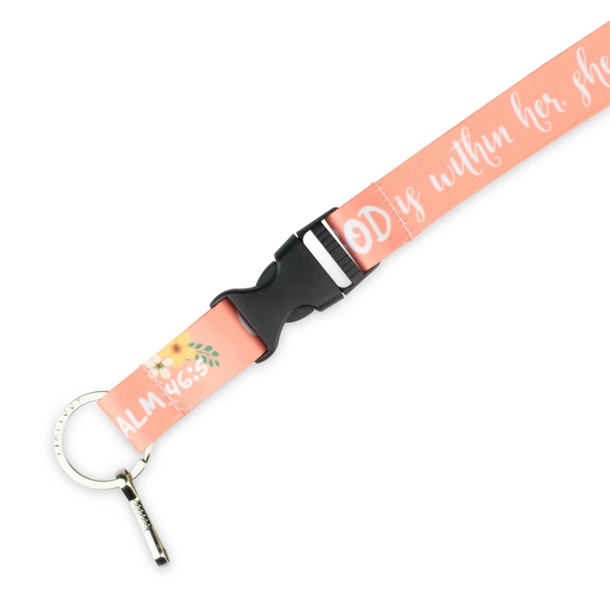 God is Within Her, She Will not Fall Lanyard - 2 - Limeloot