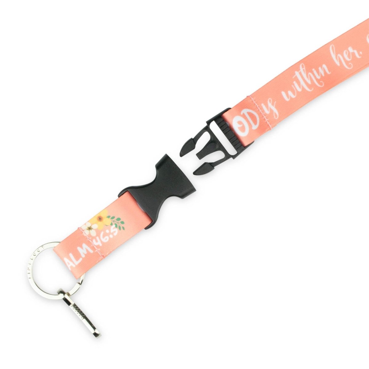 God is Within Her, She Will not Fall Lanyard - 3 - Limeloot