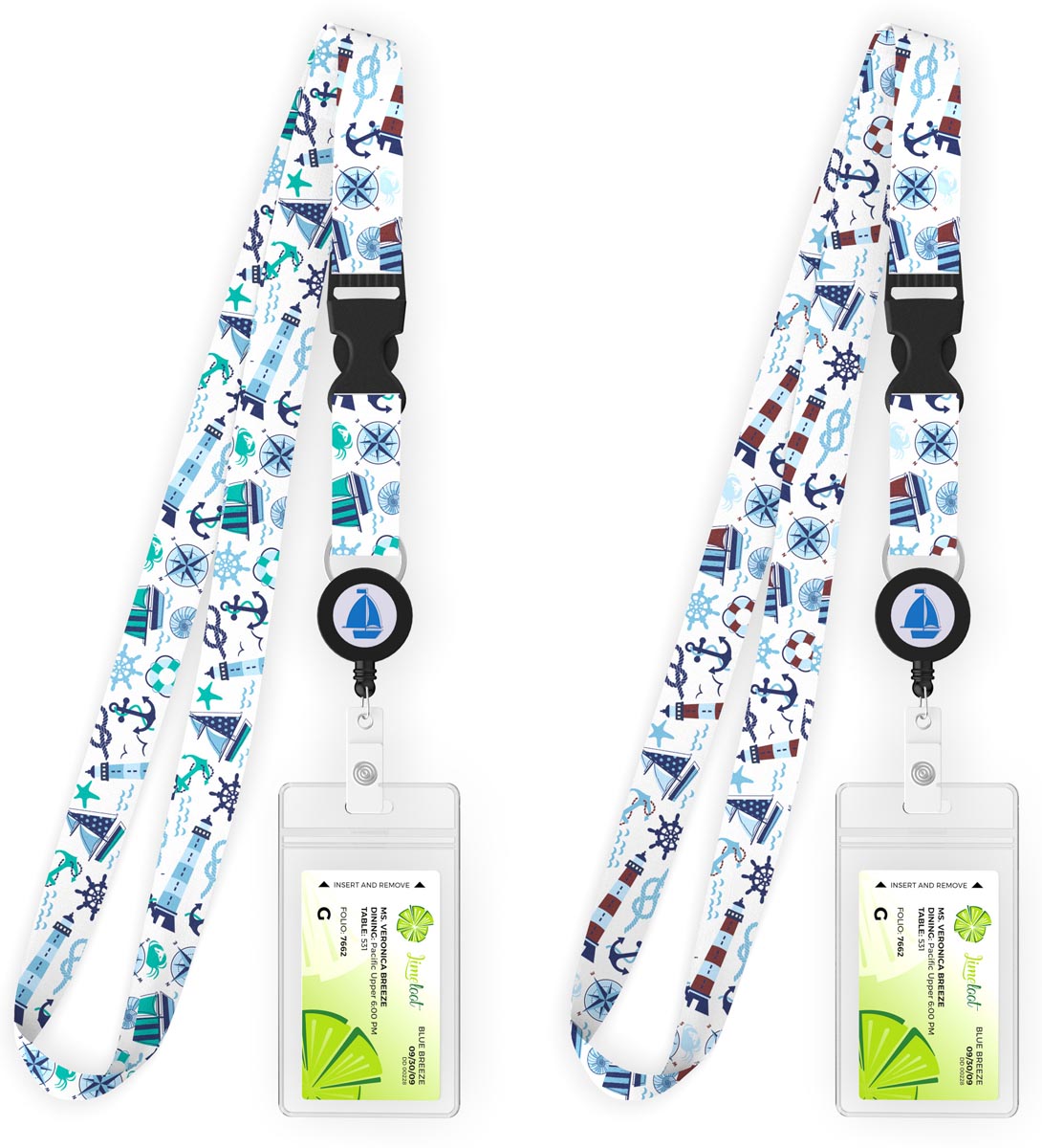 5 Cruise Lanyards With Badge Holders Free Shipping Vertical ID