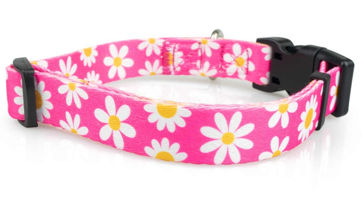 Light Pink Linen Dog Collar Flower – Cheerful Hound