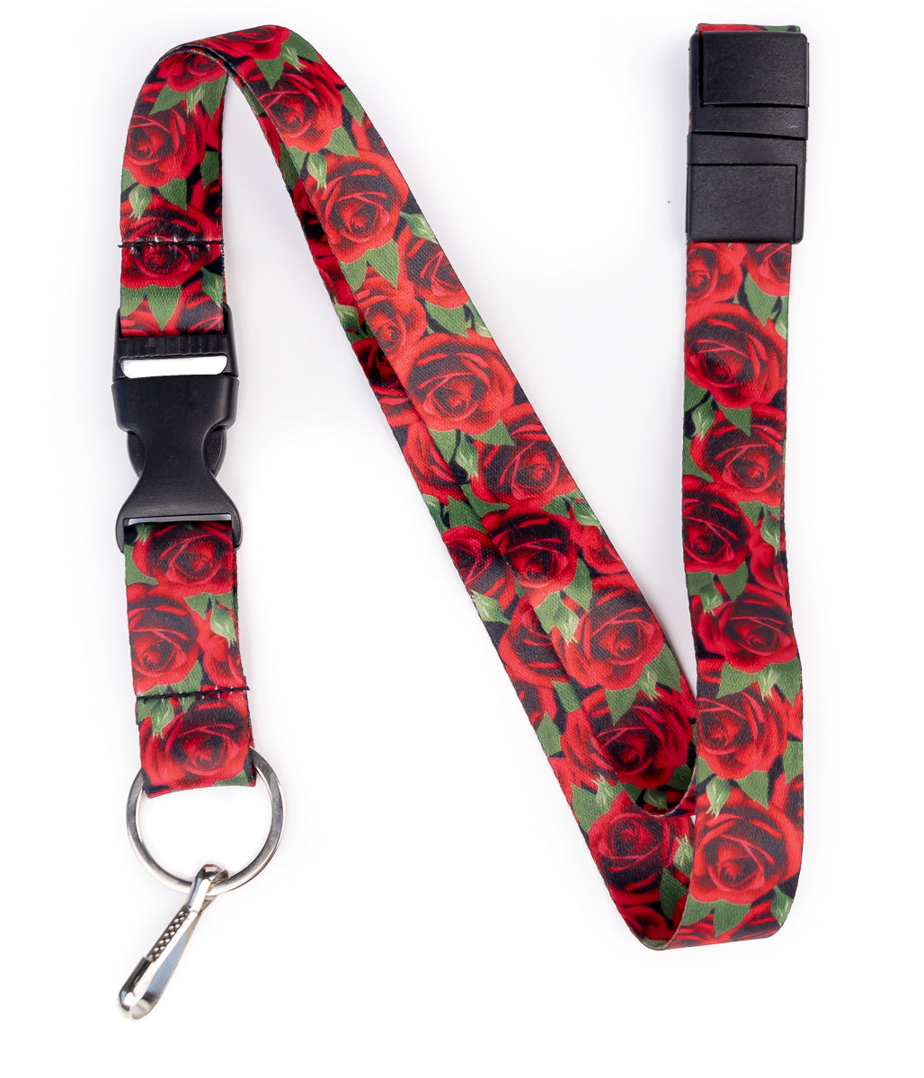 Red Roses Premium Lanyard - Limeloot