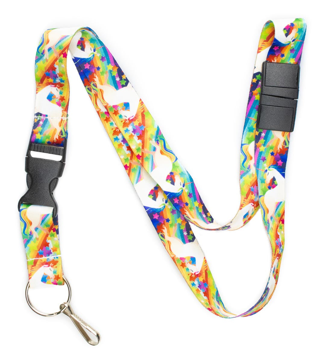 Rainbow Unicorn Lanyard with Breakaway