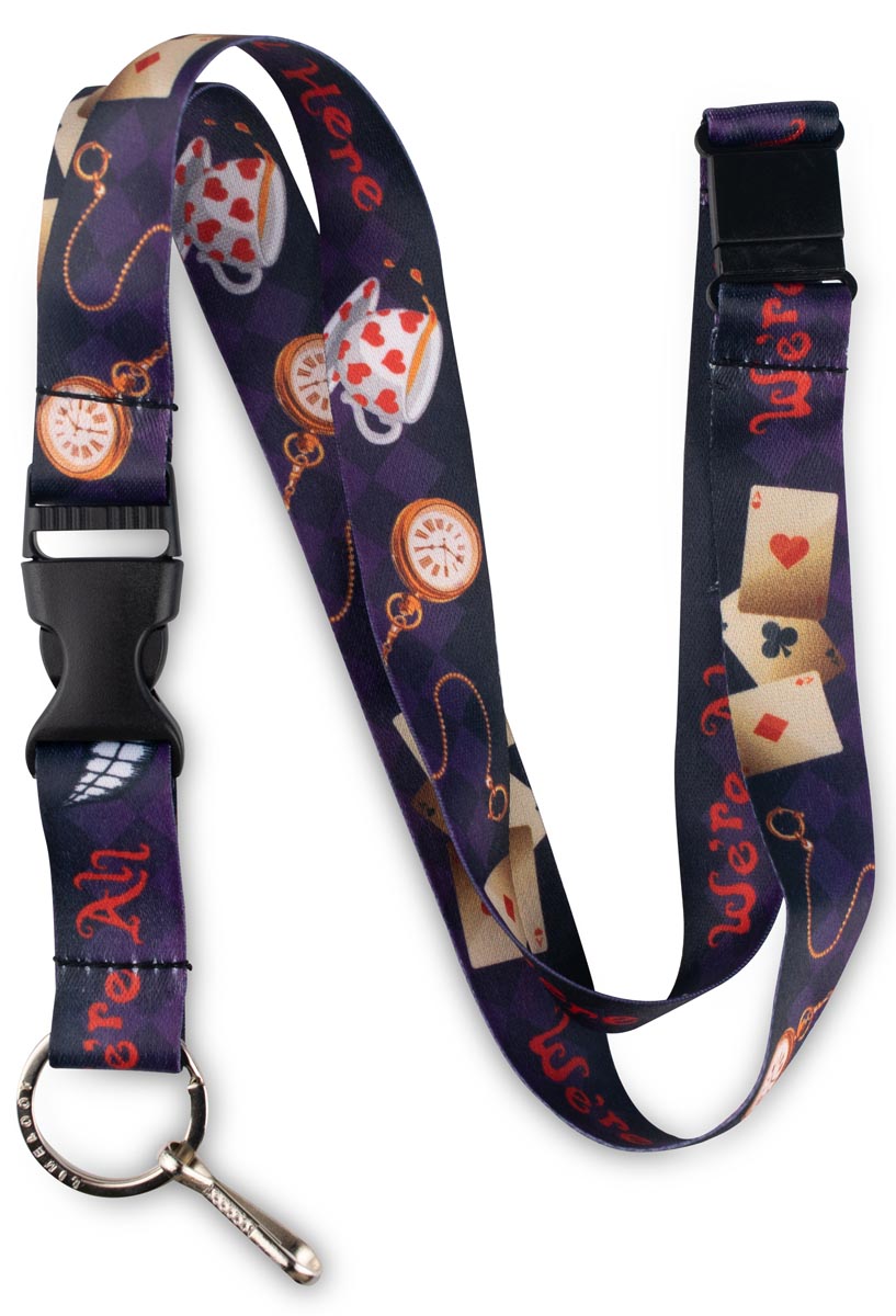 Alice in Wonderland We are All Mad Here Lanyard
